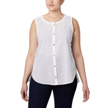 Columbia Ženske Košulje - Summer Ease Sleeveless Plus Size Bijele | IKMV-62174